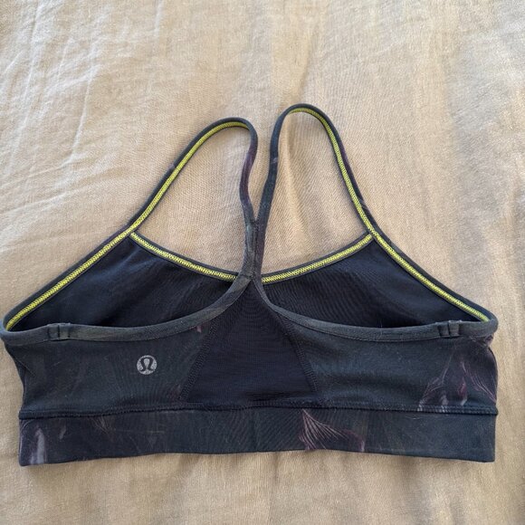 Lululemon Midnight Iris Pattern Flow-Y Bra Size 6 - Picture 2 of 2